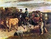 Gustave Courbet Bauern von Flagey bei der Ruckkehr vom Markt painting